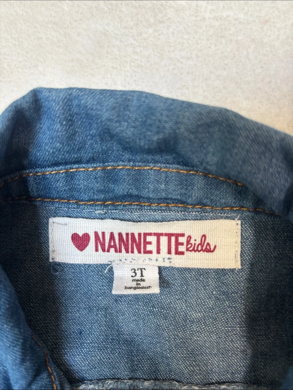 Nannette Girls' Medium Blue Denim Sleeveless Vest